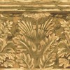 Cream Olive Wooden Leaves Wallpaper Border