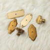 Goo-Ki Champagne Bronze Cabinet Drawer Knobs with Backplate or Spacer