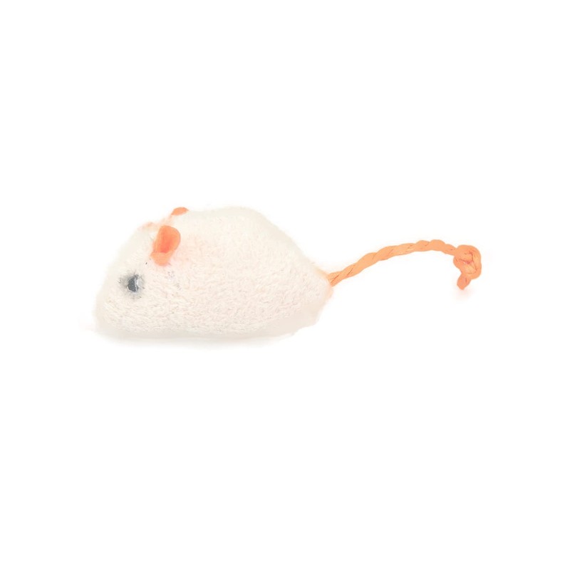 emours 12 Piece Pack Rattle Furry Mice Cat Toy Realistic
