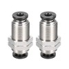sourcing map Straight Pneumatic Push to Quick Connect Fittings Bulkhead