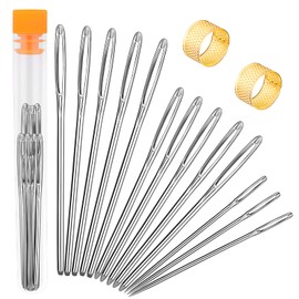 13 Pcs Large Eye Sewing Needles, 3 Pcs Sewing Needles and 10pcs Yarn Needles, Sewing Sharp Needles, 2 Sizes Large Eye Blunt Sewing Needles, Hand Sewing Needles for Sewing, Crafting, Knitting