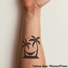 'Hammock & Palm Trees' Temporary Tattoo - Water Resistant, Skin-Safe,