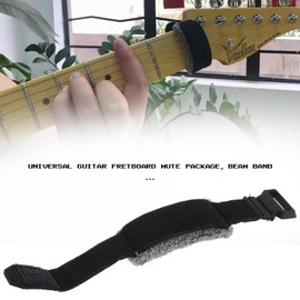 ECSiNG Fretwrap Fretwrap Fretboard Mute Reducing Noise Absorber Black 180 mm Suitable for 6-String Electric Guitar, Classical Guitar, Bass