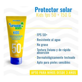 Protector Solar Caribbean Beach Kids Fps Uva Uvb 150g