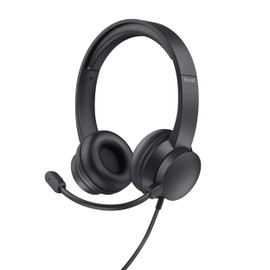 Trust HS-201 Computer Over Ear Headset Wired Stereo Black