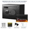 ROLOWAY Money Safe Box with Keys and Fireproof Money Bag