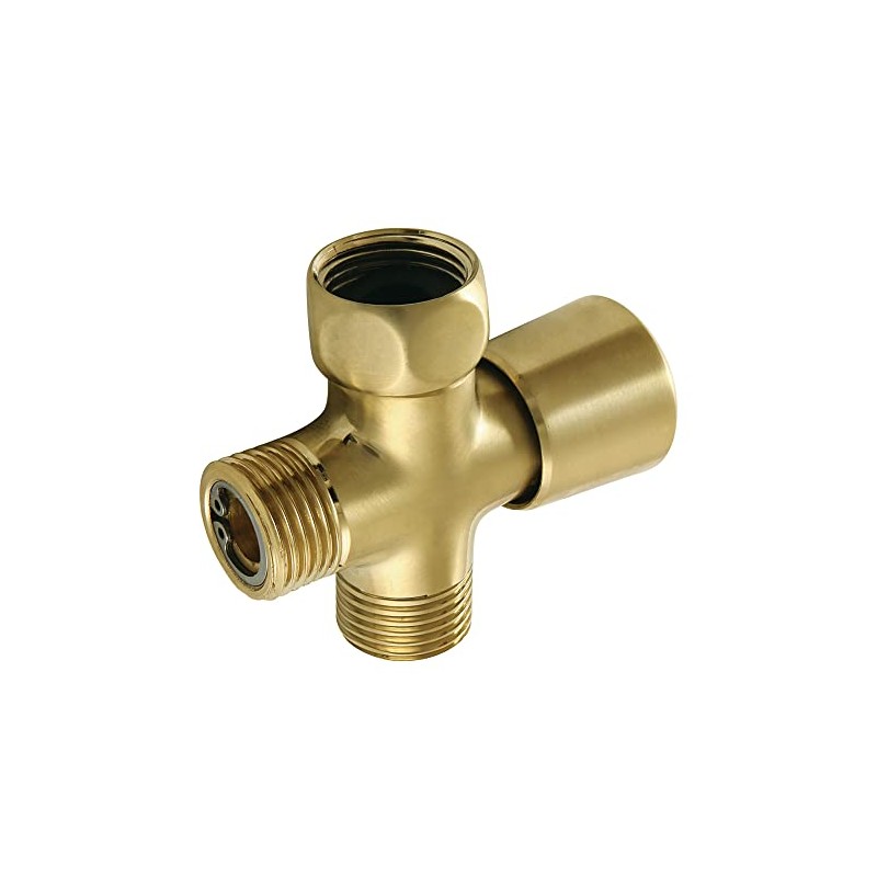 Kingston Brass K161A7 Showerscape Shower Arm Diverter, Brushed Brass 2.75