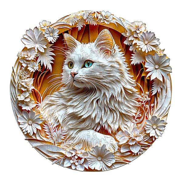 Jigfoxy Wooden Puzzle for Adults, 3D Cat Wooden Jigsaw Puzzles