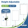 QUEENLINK Mobile Whiteboard, 40"x28" Magnetic White Board with Stand, Height