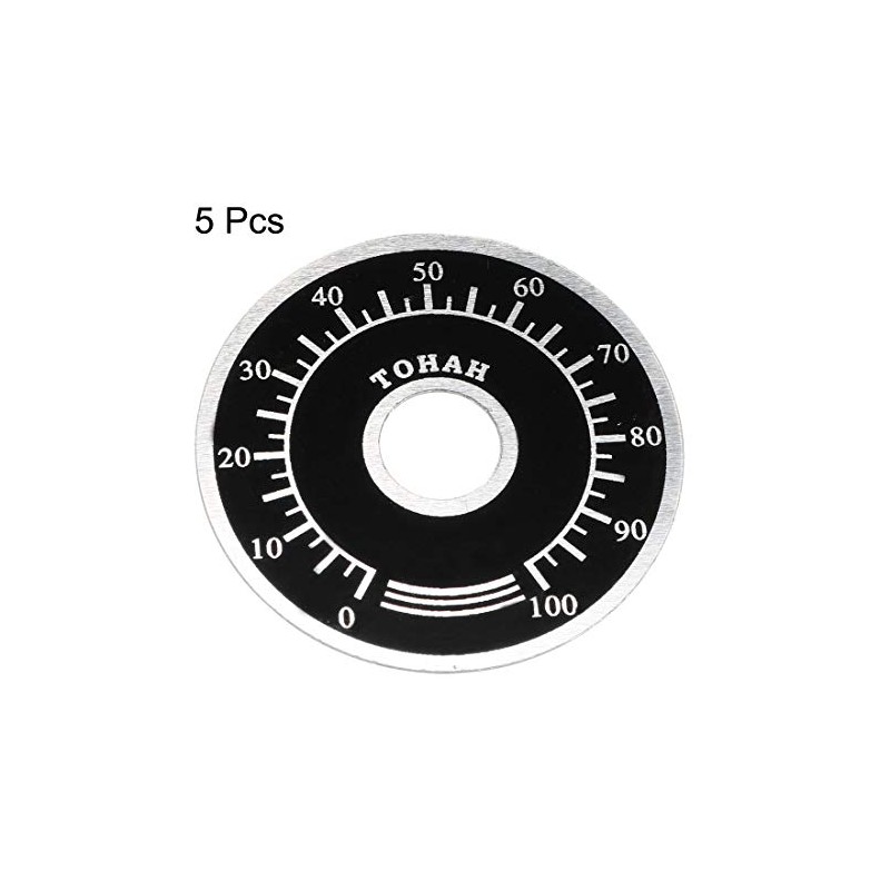 uxcell Rheostat Variable Transformer Potentiometer Control Dial Face Plate 5pcs