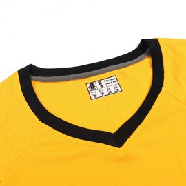 DEHANER Yellow American Football Jerseys for Men Women Boys Girls Workout Shirts Sports Game Fitness Tops Plain Outfit Black Neck-Yellow Jersey,Men Size Small