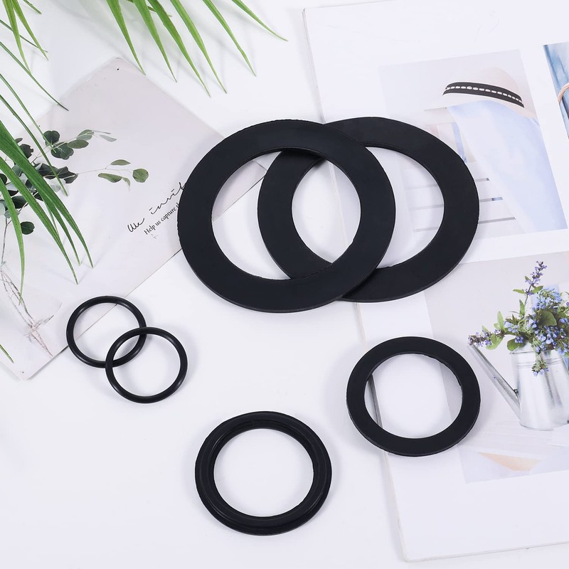 KINBOM 6pcs O-Ring Rubber Washer Set, Large Strainer Rubber Washer