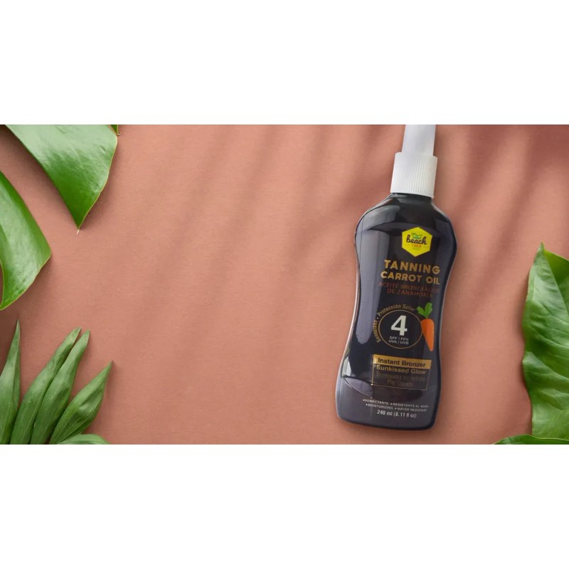 Aceite Bronceador Beach Vibes Zanahoria 240 Ml Piel Dorada