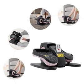 Under Desk Elliptical Machine,Electric Seated Pedal Exerciser with Remote Control,Ellipse Leg Exerciser for Seniors,Quiet & Portable Seated Leg Foot Pedal Exerciser 3 Mode (Pink)