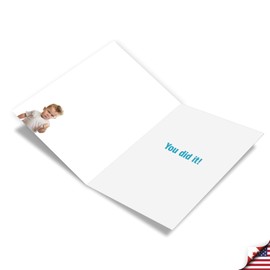 NobleWorks, Funny Congratulations Greeting Card with 5 x 7 Inch Envelope for Men and Women (1 Card) Congats, Good Luck Crushing Congrats C10826CGG