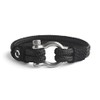 Mens Bracelet Rope Bracelet with Stainless Steel Silver Shackle Nautical