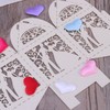 Tinksky 100pcs Wedding Candy Boxes Couple Design Luxury Lase Cut