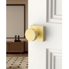 Asidrama 4 Pack Privacy Gold Door Knob with Lock, Brush