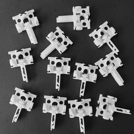 Vertical Blind Repair Carrier with Stem and Gear, Vertical Blinds Repair Kit Used for Headrail Vertical Blinds Curtain Accessories（12 PCS）