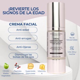 Crema Contorno 360° Ojos labios Con Péptidos Biomiméticos Todo Tipo De Piel 30mL