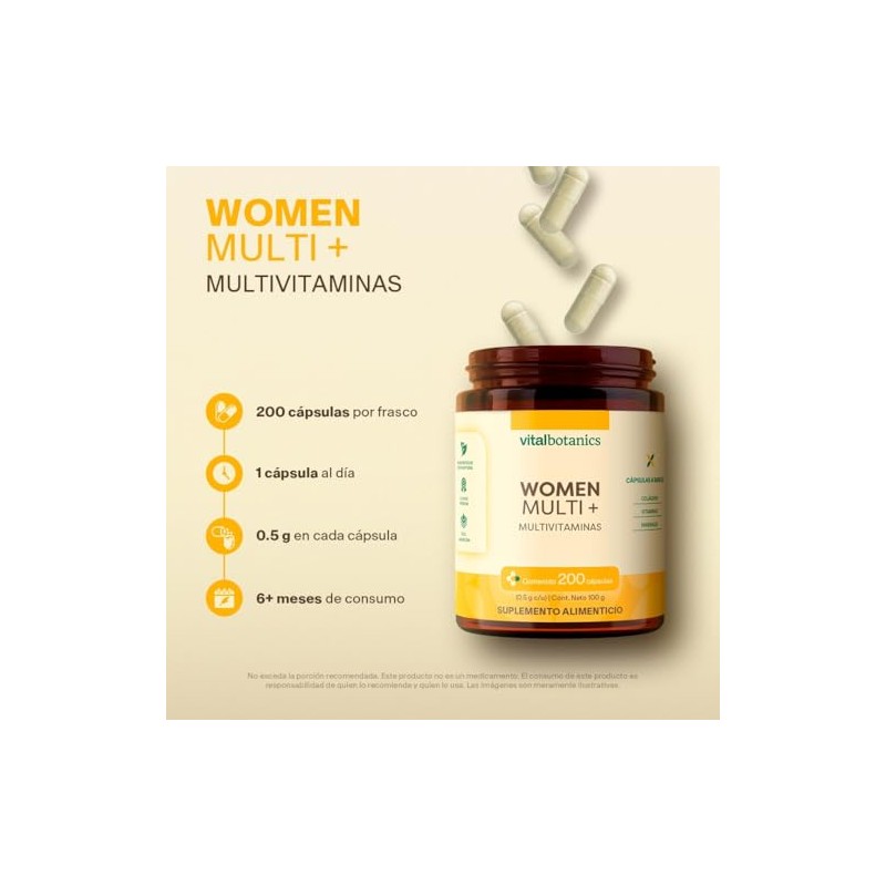 Vitaminas Mujer Colageno Hidrolizado Acido Folico Biotina Complejo Zinc Calcio