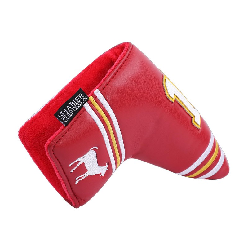 SHABIER Rote Golf-Putterabdeckung mit NO.15 Design Schlägerhaube für Blade Golf