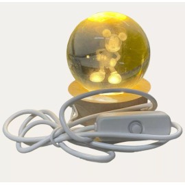 KH Lámparas Escritorio Noche Led 3d Bola De Cristal 6cm Ratonmi