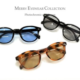 MERRY PLEASURE Sunglasses, Polarized, Dimmable, Ultra Lightweight, Men's, Women's, UV Protection, Date Glasses, Round Boston, Round Glasses, Colored, Lightly Colored Lenses, DEMI x Lt.BROWN