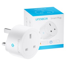 UPXNBOR Smart Plug WiFi, Works with Alexa & Google Home, Energy Monitoring, App & Voice Control, Timer, 2.4GHz Only, 13A, 1 Pack