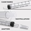 50 Pack 3ml Plastic Syringe Sterile Individual Wrap with Cap,