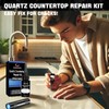 aqootbul Premium Quartz Countertop Repair Kit, 2pcs White Granite And