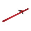 400mm Woodworking Hole Scribing Ruler Aluminum Alloy 360° Rotating Line