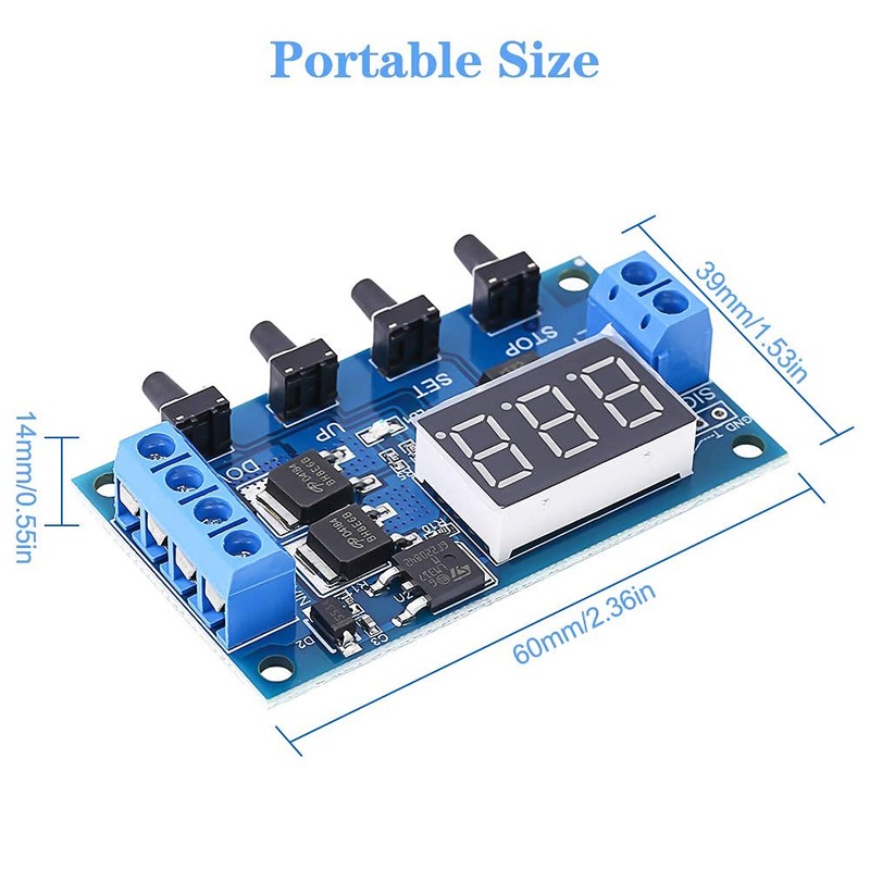 Programmable Timer Delay Relay Module DC 5V-36V Adjustable On/Off Cycle