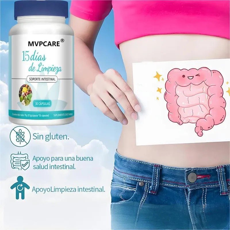 15 Day Cleanse Desintoxicacin Intestinal Avanzada Con 30 Cpsulas Sin