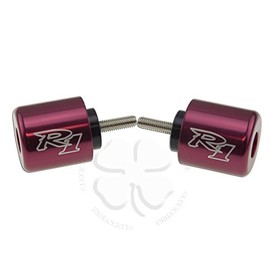 Red Handle Bar End CNC R1 Engraved Weight Slider Etched For Yamaha YZF 1000 Slug