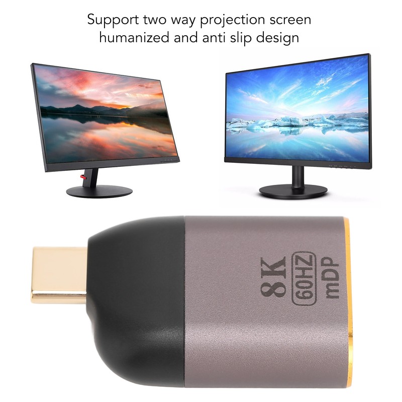 USB C to DisplayPort Adapter 8K 60Hz Aluminum Alloy Plug