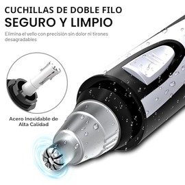 Cortapelos para orejas y nariz – cortador profesional sin dolor para cejas y pelo facial para hombres y mujeres 2021, recortadora a pilas con IPX7 imp