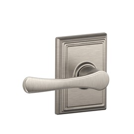 Schlage F10 VLA 619 ADD 16-080 10-027 134 N N SL Addison Collection Avila Hall and Closet Lever, Satin Nickel