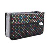 Periea Chelsy Handbag Organiser Insert (Black with Multi-Coloured Polka-dots, Large)