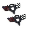 PTDecals Pack of 2 Metal US America Flag V8 Racing