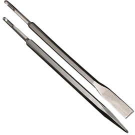 Phyxlyn 24-Inch SDS Plus Chisel Set, 3/4 Inch Flat Chisel and Point Chisel with Sds Plus Shank Ideal for Concrete Demolition, Tile Removal Chisel Tool for SDS Plus Hammer Drill Attachment