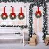 Knitgrip 6 Pcs Small Christmas Cabinet Wreaths Bulk Mini Kitchen