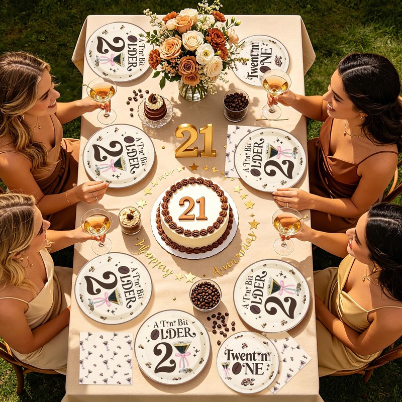 96 Pcs Espresso Martini 21st Birthday Party Decoration, Serves 24