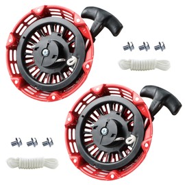 KIKITE 2pcs GX160 Pull Start Assembly 28400-Z4M-306ZB with Curved Steel Rod Pawls Fit for GX120 GX160 GX200 5.5HP 6.5HP Recoil Starter 27400-Z1T-702