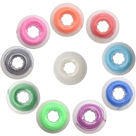 10 Pcs Dental Orthodontic Elastic Chain Power Chains for Brace,15ft/Roll (Short, Multi-colors)