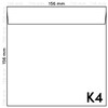 Netuno 25 Envelopes Pearlescent White Square 156 x 156 mm