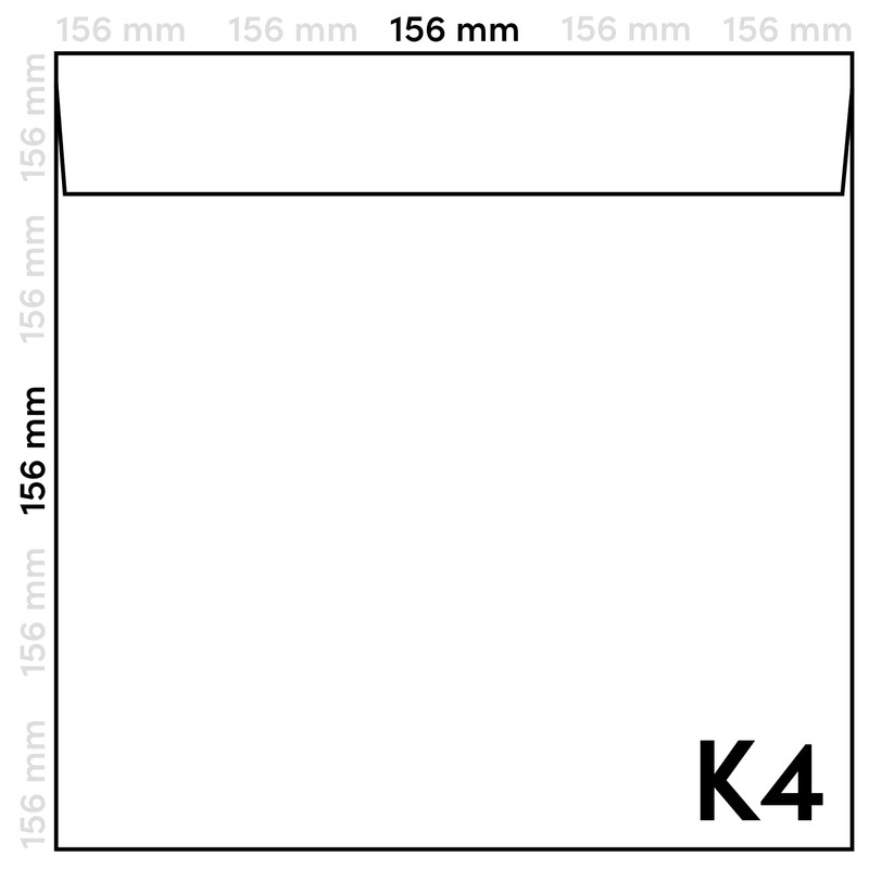 Netuno 25 Envelopes Pearlescent White Square 156 x 156 mm