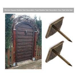 The Lord of the Tools 40PCS Upholstery Nails Tacks Cyan Bronze Furniture Decorative Square Rivet Studs Pins Metal Staples Fasteners for Sofa Bed Wooden Door Decor