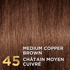 L'Oreal Paris Superior Preference Permanent Hair Color, 45 Medium Copper Brown, 100% Grey Coverage, Hair Dye, 1 EA (Packaging May Vary)