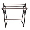 Antique Towel Rack - Solid Mahogany Blanket Ladder - Rustic